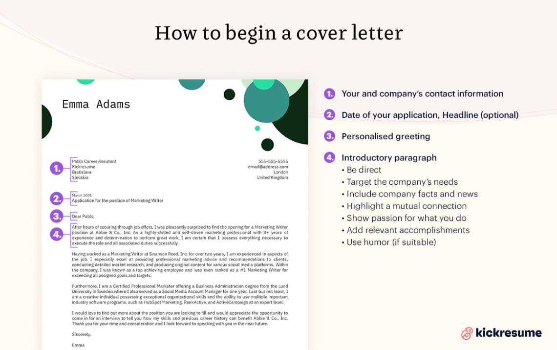 How to Start a Cover Letter