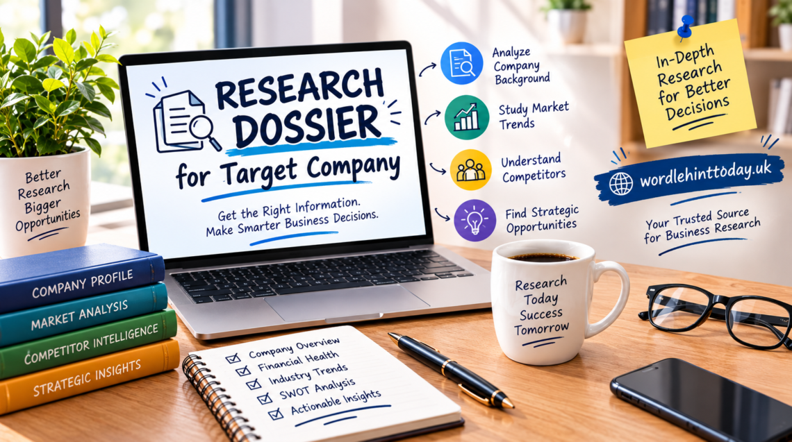 research dossier for target company